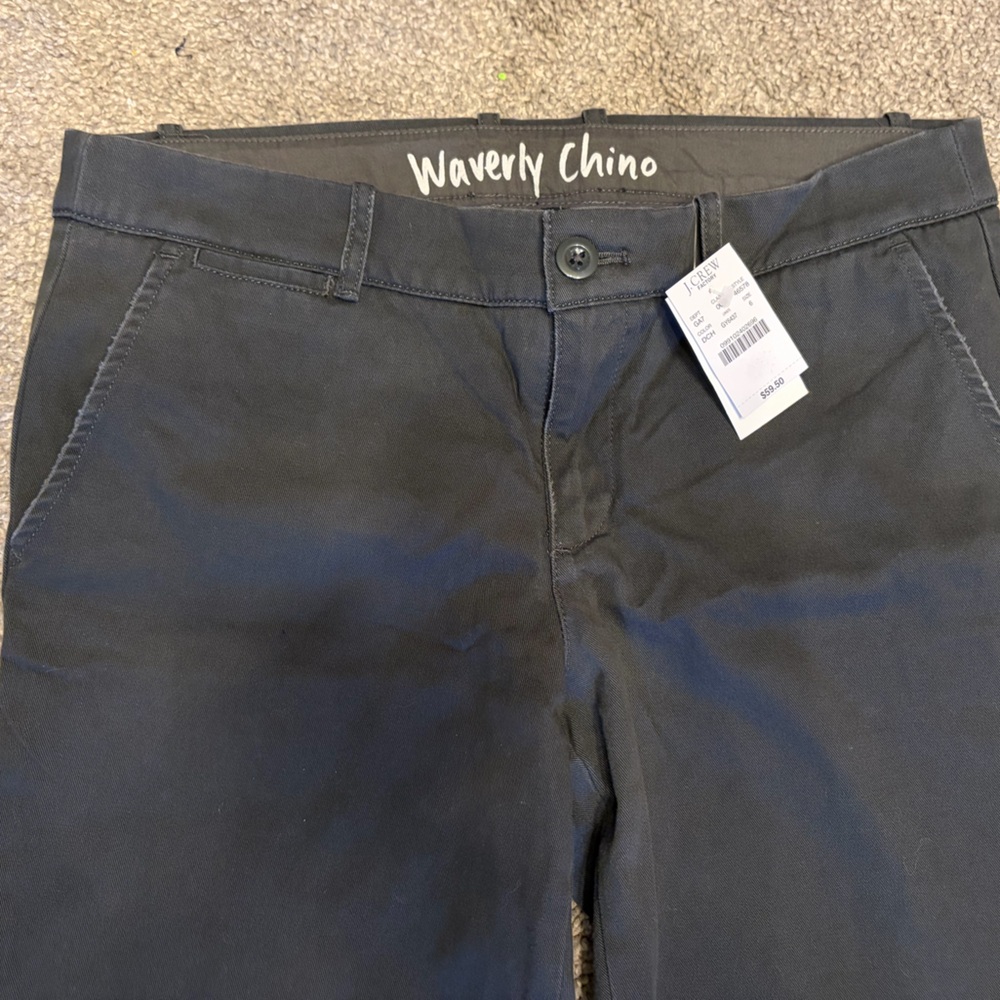 J.Crew Factory Waverly Chino pants in dark charcoal grey NWT